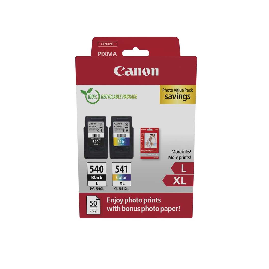 TINTA CANON PG-540L+PG-541XL PACK + 50 PAPEL FOTO
