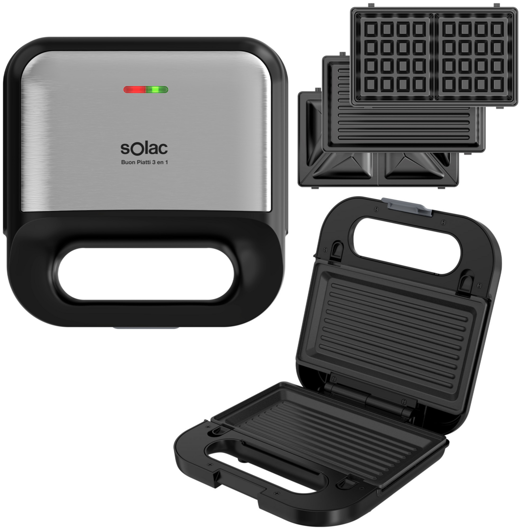 SANDWICH. SOLAC SD5060 3EN1 GOFRE-GRILL-SANDWICH