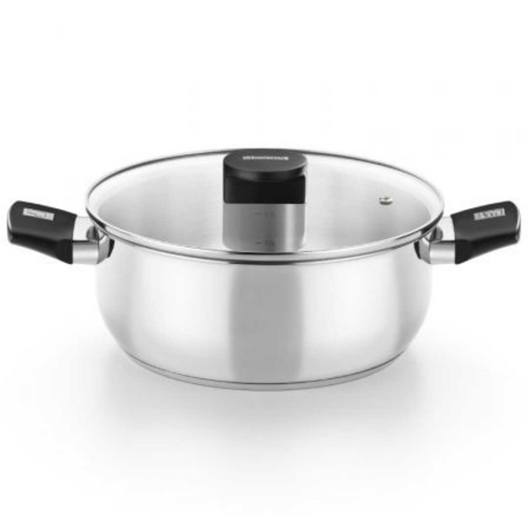 CACEROLA MONIX 24CM ELITE CON TAPA VIDRIO
