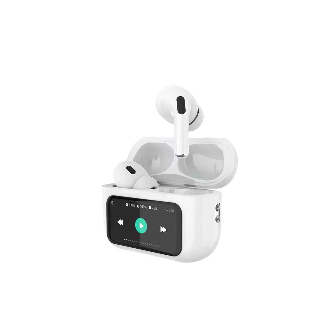 AURICULARES DCU CON DISPLAY BLUETOOTH BLANCOS