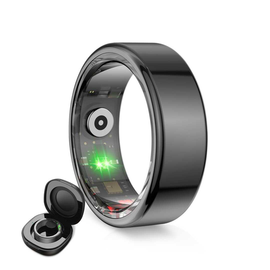 SMARTRING KSIX SATURN NEGRO M TALLA 10 19,8 mm