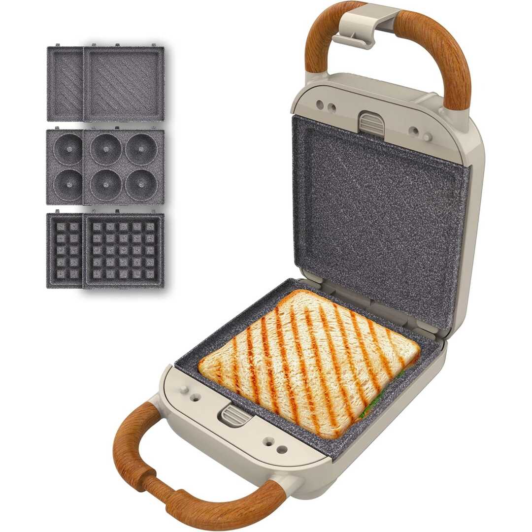 SANDWICH. CECOTEC ROCK NTOAST RETRO ONE BEIGE 1309