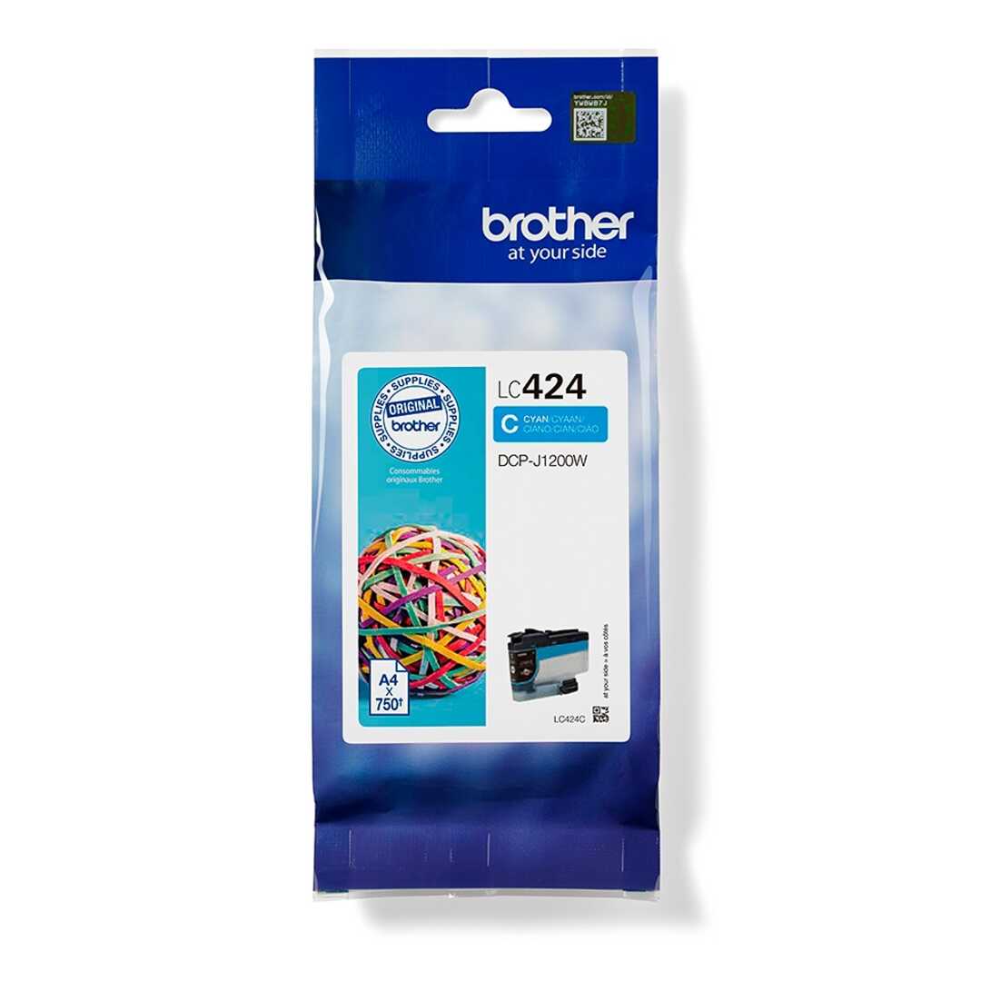 TINTA BROTHER LC424C CYAN DURACIÓN 750 PÁGINAS