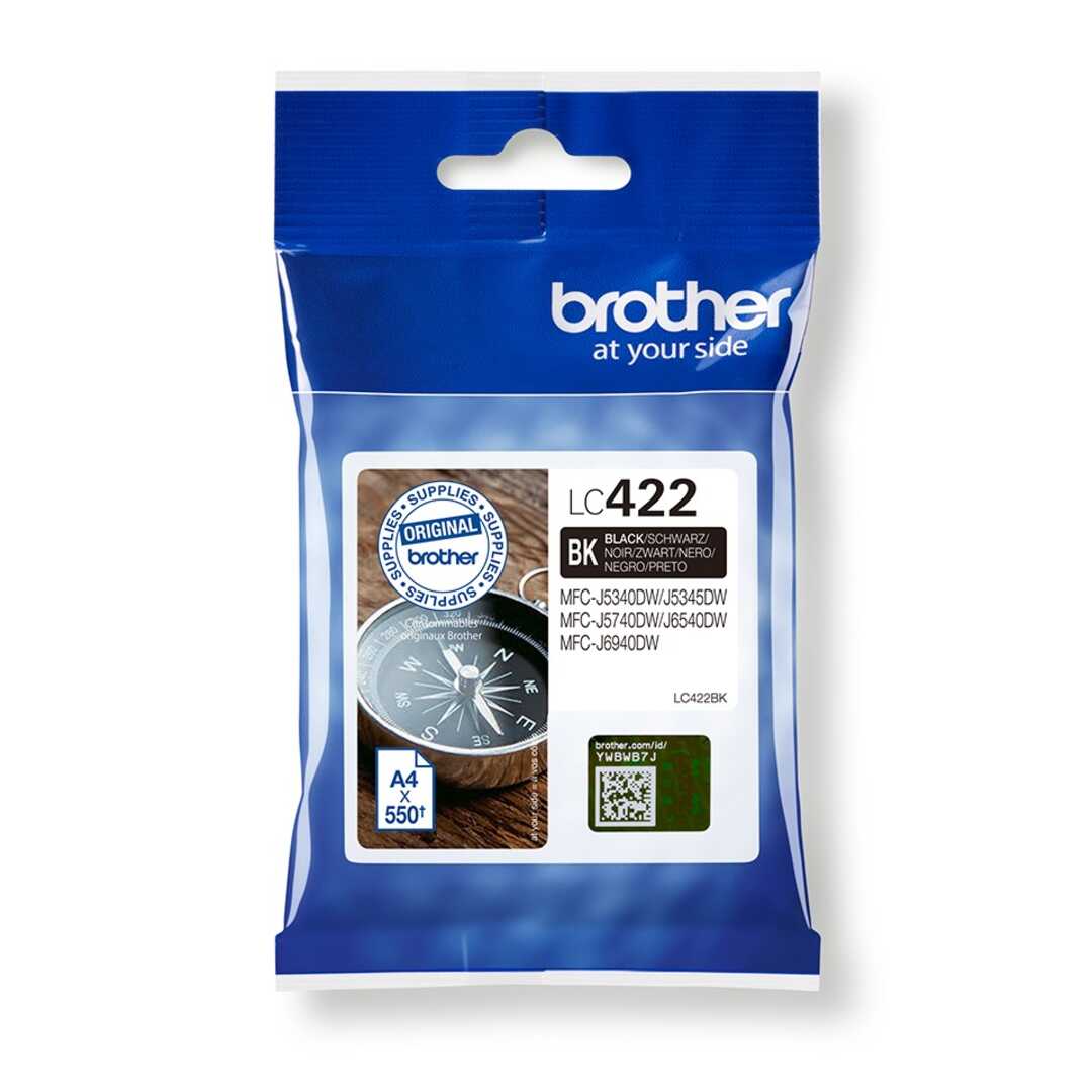 TINTA BROTHER LC422BK NEGRO DUR. 550 PÁG
