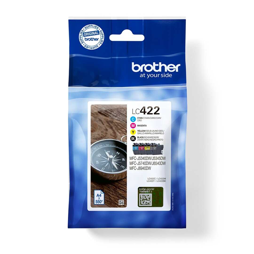 TINTA BROTHER LC422VAL PCK4 CART. ORIGI. D.550 PÁG