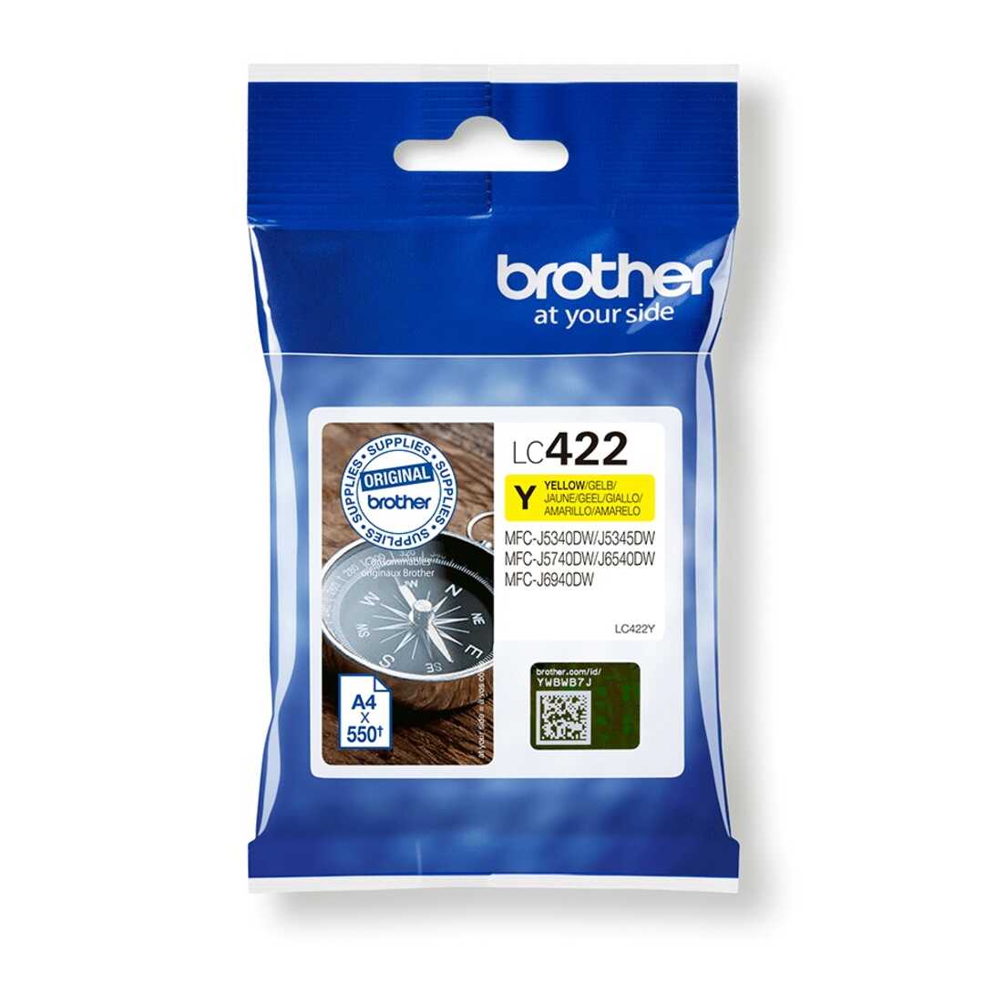 TINTA BROTHER LC422Y AMARILLO DURACIÓN 550 PÁG