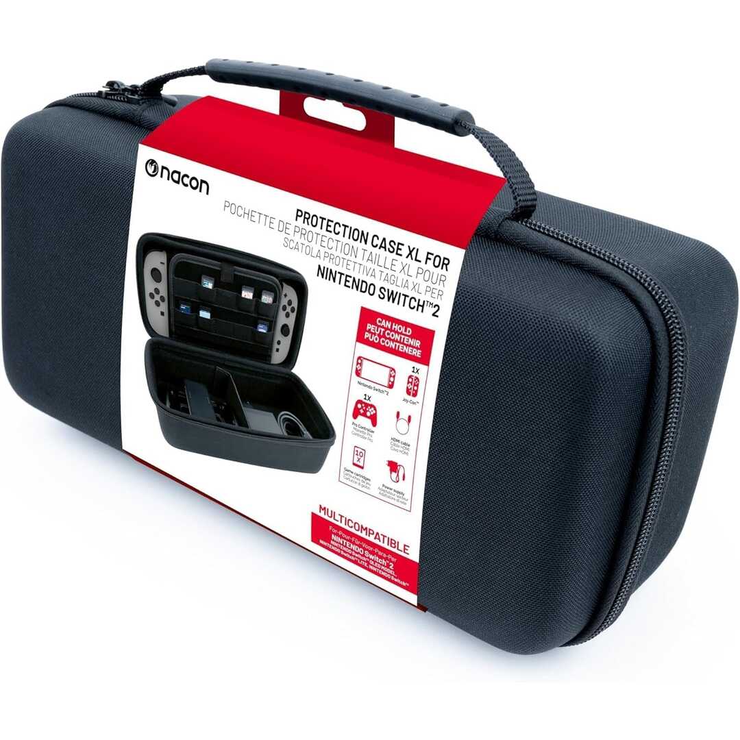 FUNDA PARA NINTENDO SWITCH 2 NACON NEGRA XL