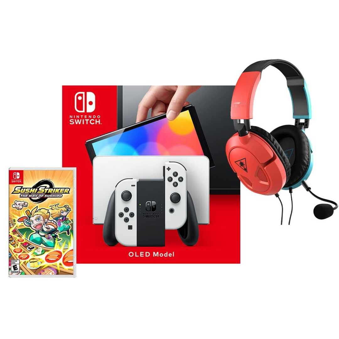 CONSOLA NINTENDO SWITCH OLED + AURICULAR+SUSHI ST