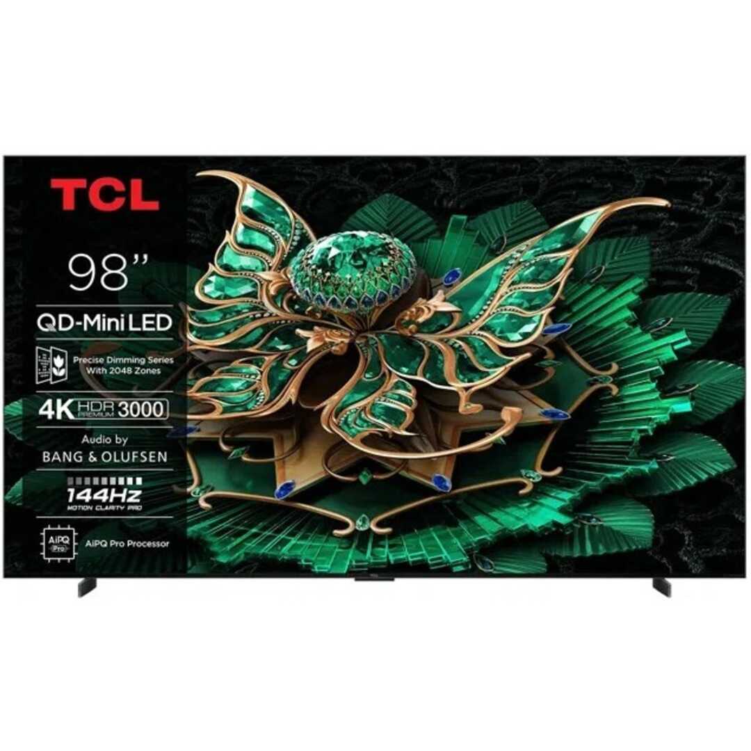 TV TCL 98 98C7K UHD MINILED GOOGLETV 144HZ B&O