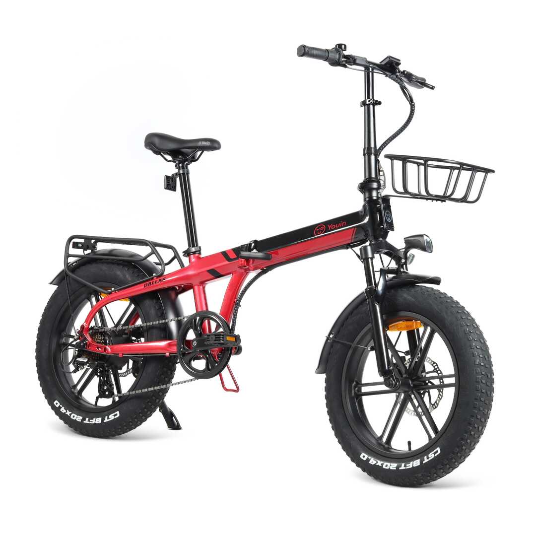 BICICLETA ELECTRICA YOUIN BK1650R DALLAS ROJO/NEGR