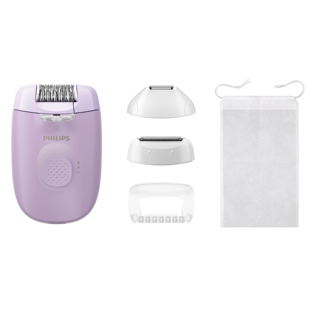 DEPIL. PHILIPS BRE257/00 2VEL 4 ACC LUZ LED CABLE MORADO