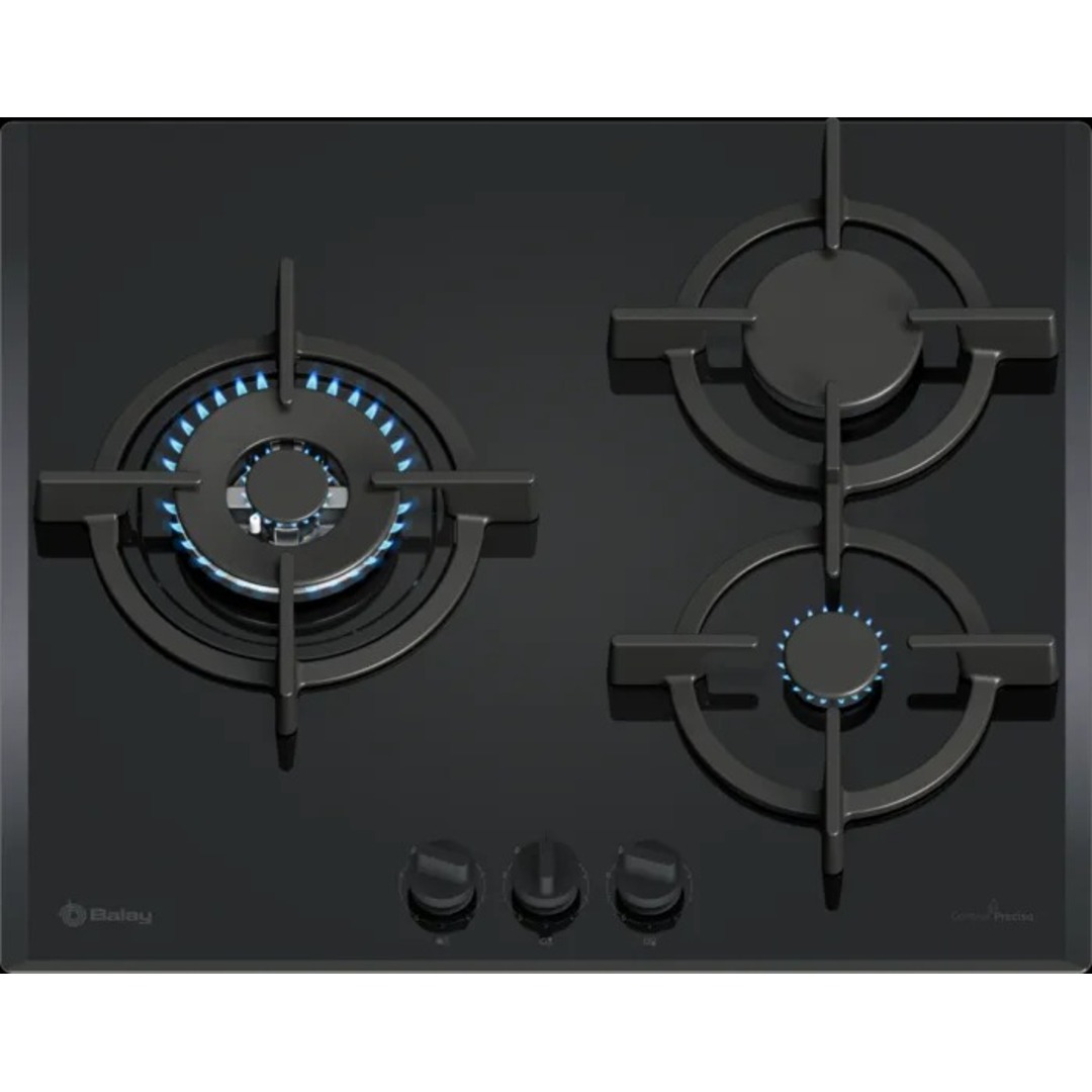 ENCIM. BALAY 3ETG663RN 3F 60CM CRIST GAS NAT NEGRO