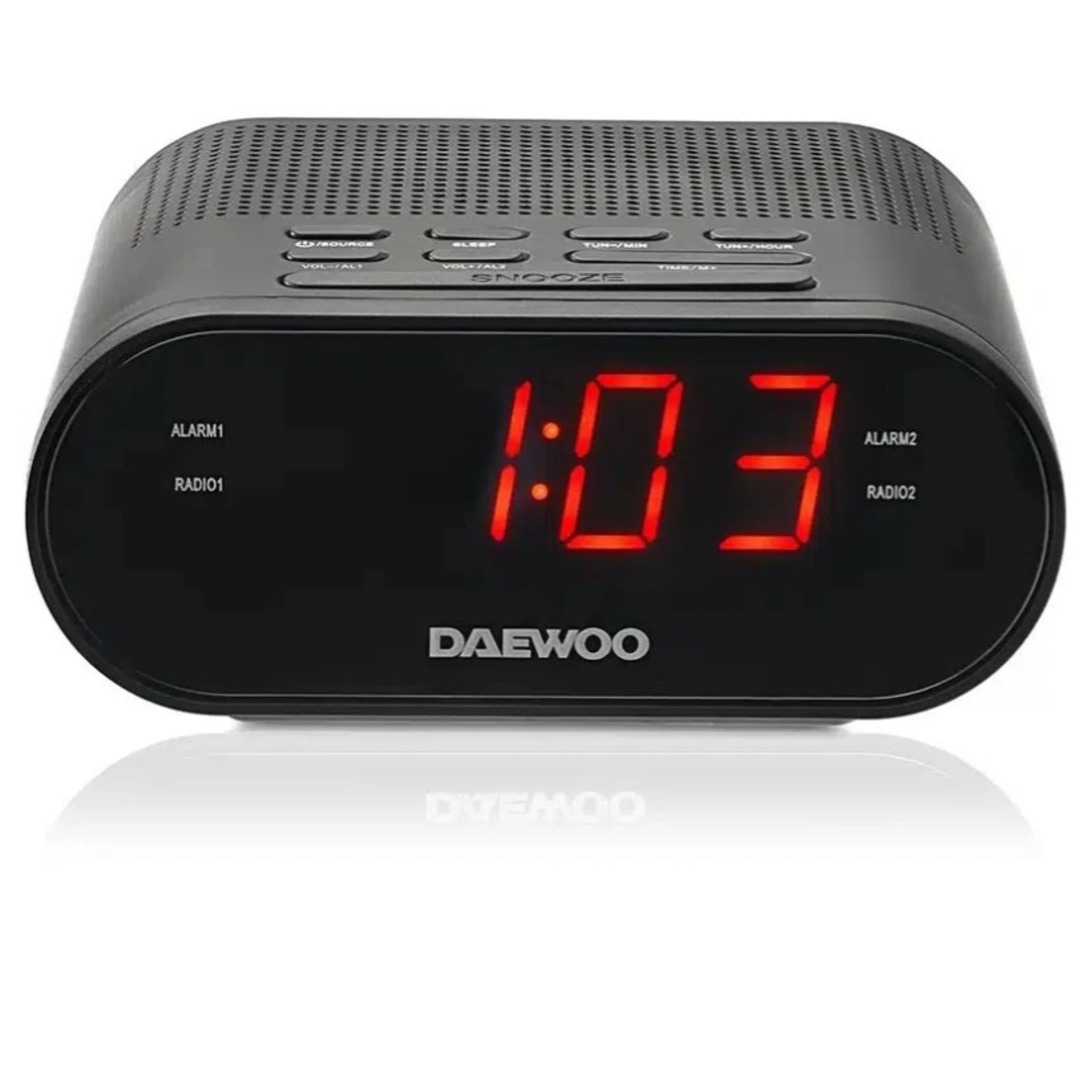 RELOJ DESPERTADOR DAEWOO DW1218 NEGRO
