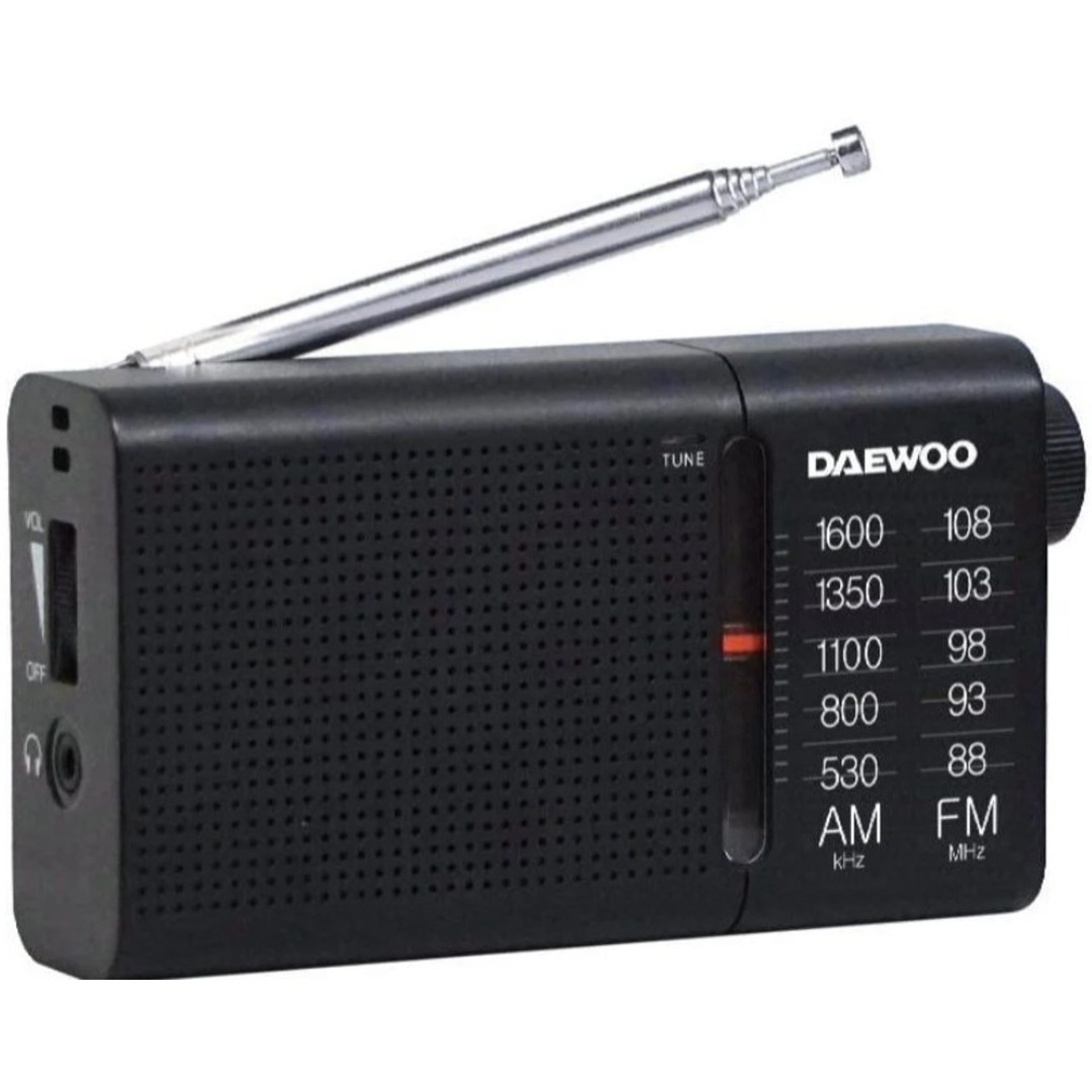 RADIO PORTATIL DAEWOO DW1119 AM/FM ANT TELESC NEG