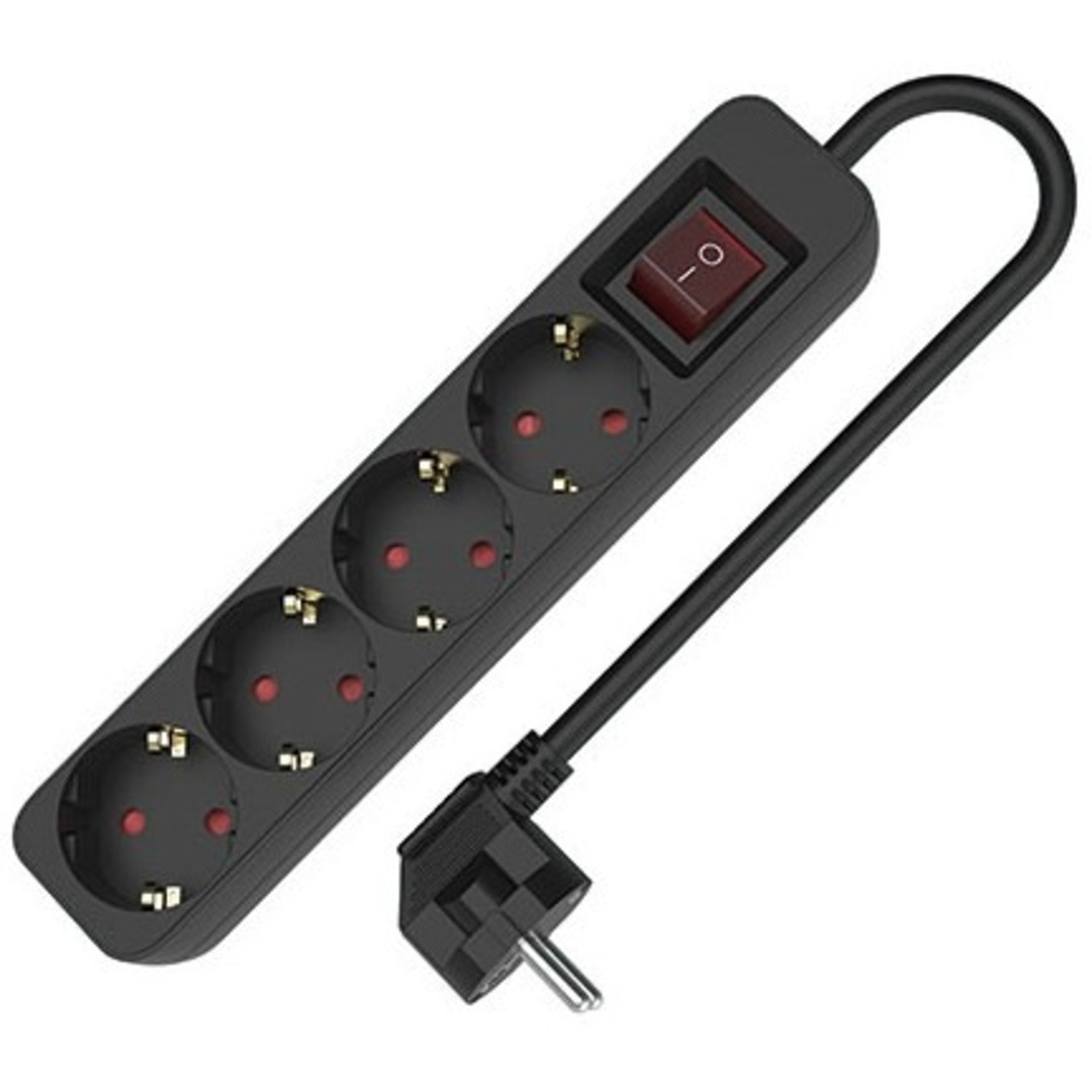 REGLETA TM ELECTRON TMUAD504SBK 4 TOMAS IN 1,5M