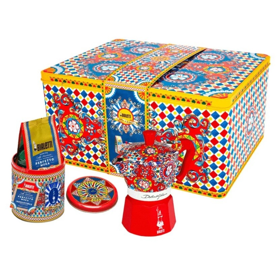 CAFET. ITALIANA BIALETTI SET REGALO D.& G. 3T ROJA