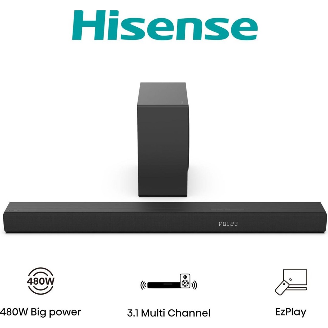 BARRASONIDO HISENSE HS3100 3.1 480W DOLBY AUDIO BT