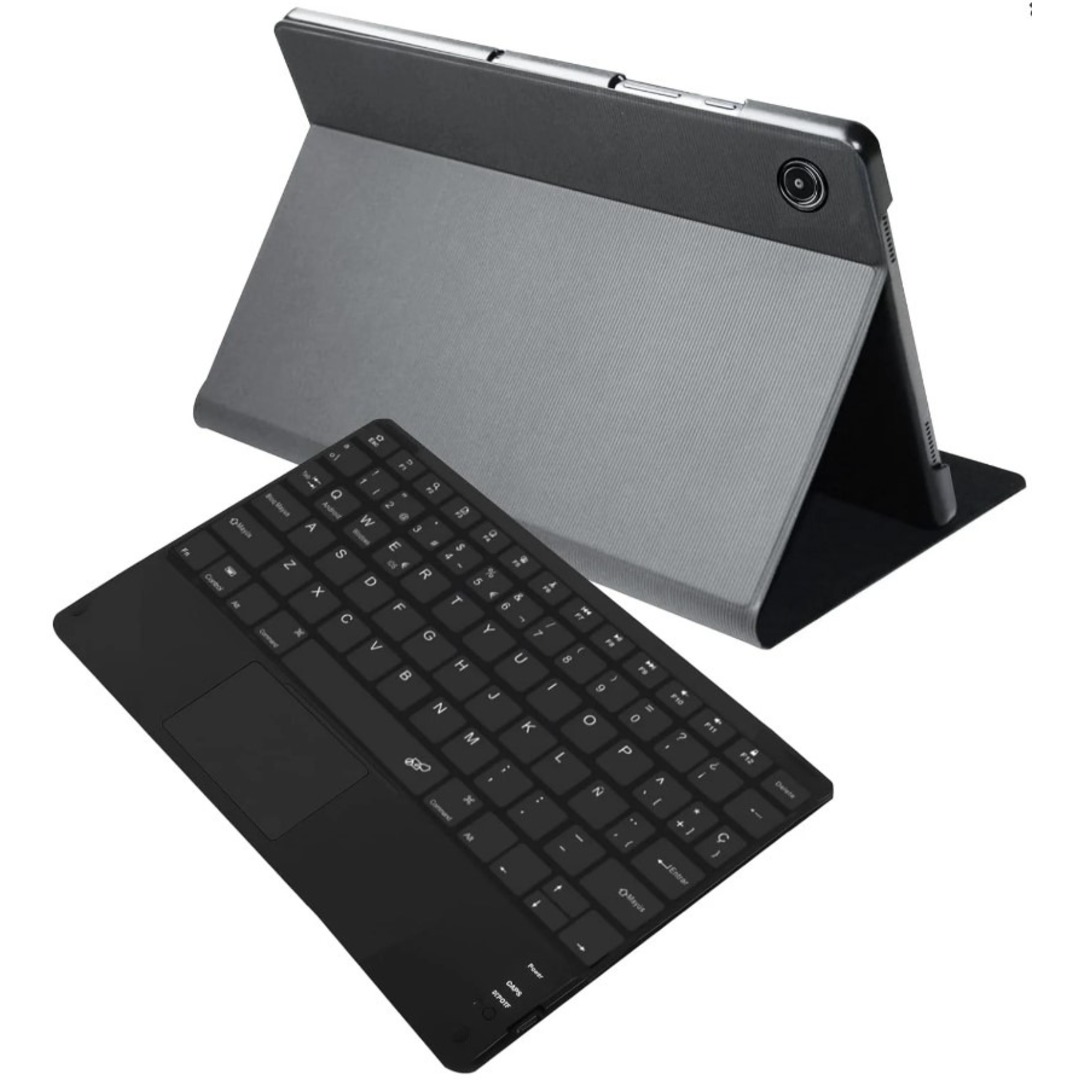 FUNDA Y TECLADO BT SILVER HT TAB A9+/A11+ 11 GRIS