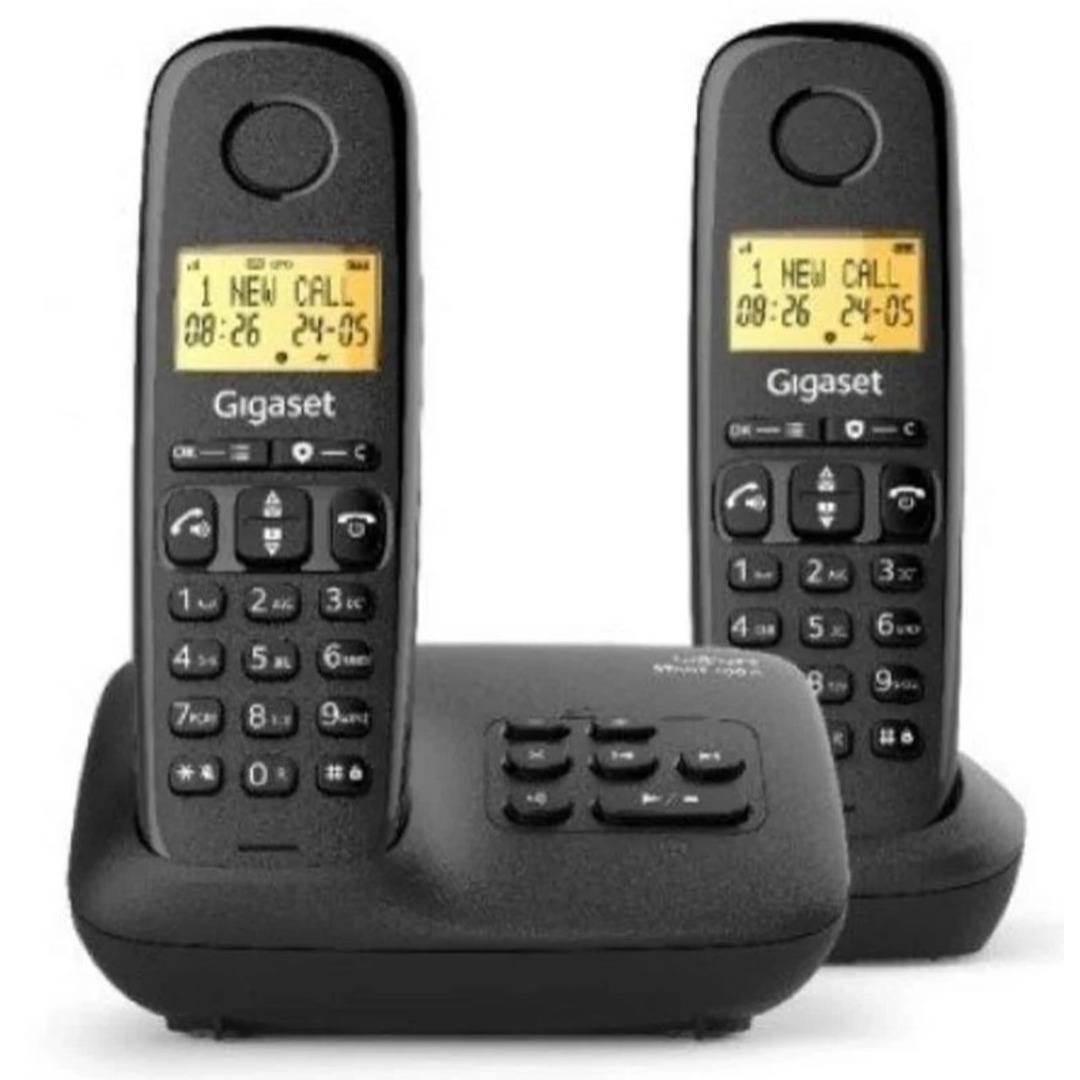 TELEFONO DECT GIGASET BASIC 100 NEGRO DUO