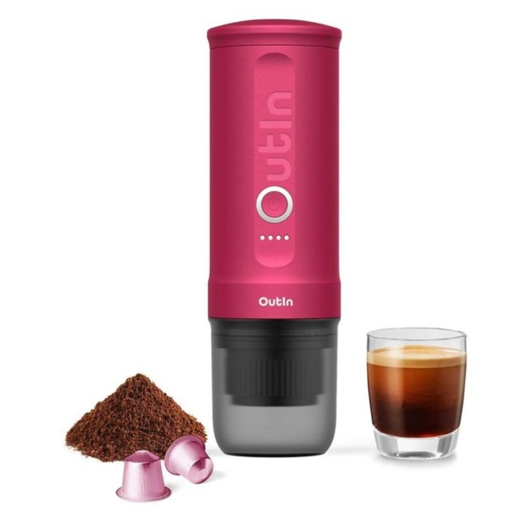 CAFET. OUTIN ESPRESSO PORTATIL ROSA 12V NESPRESSO