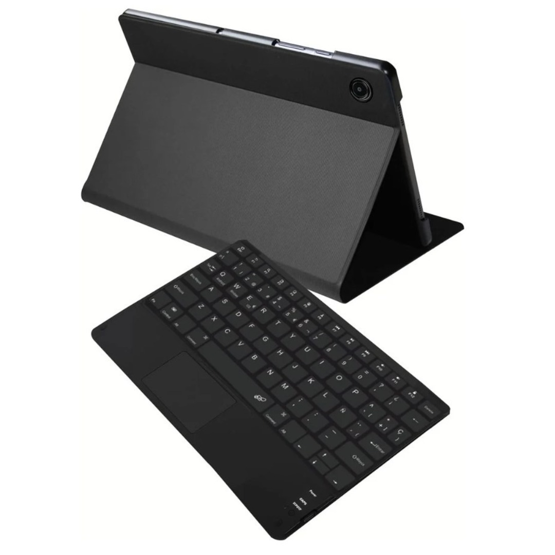 FUNDA Y TECLADO BT SILVER HT TAB A9+/A11+ 11 NEGRA