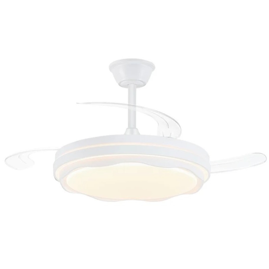 VENTILADOR TECHO CRISTAL PRIUS RETRAC APP WH