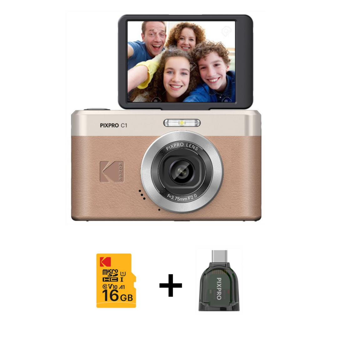 CAMARA KODAK C1 + TARJETA 16GB MARRON