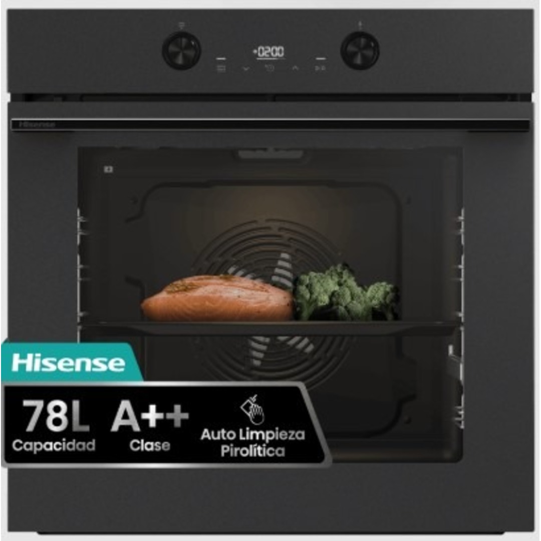 HORNO HISENSE BI64223EPMB 77L PIROL GT NEGRO MATE