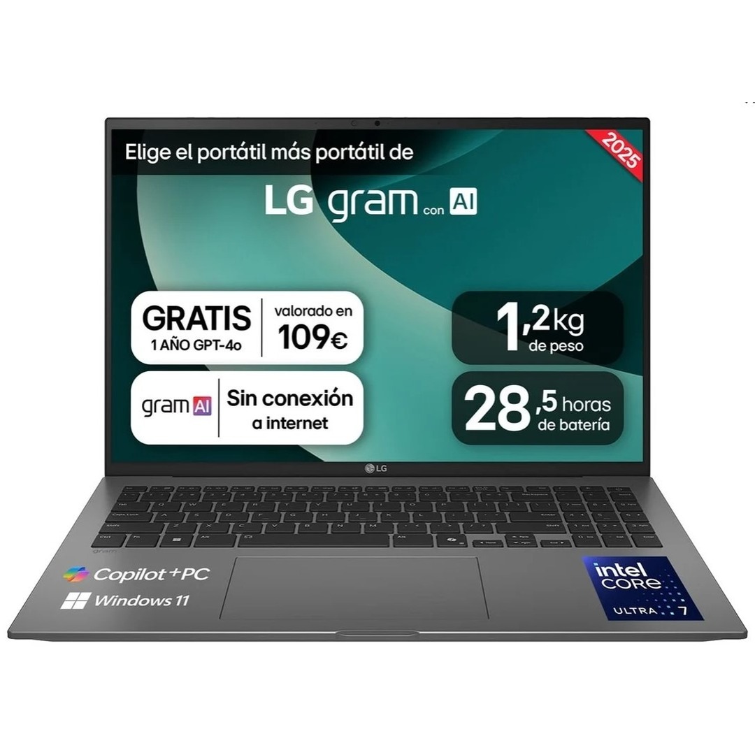 PORTATIL LG GRAM 16 16Z90TL-G.AU88B U7 32GB 1TB