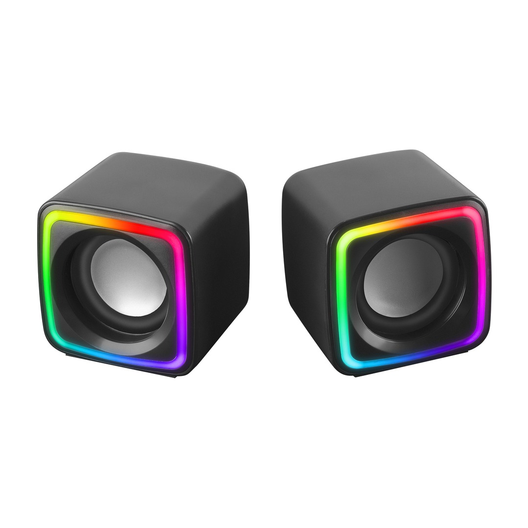 ALTAVOCES 2.0 MARS GAMING MSCUBE BLACK 8W RGB