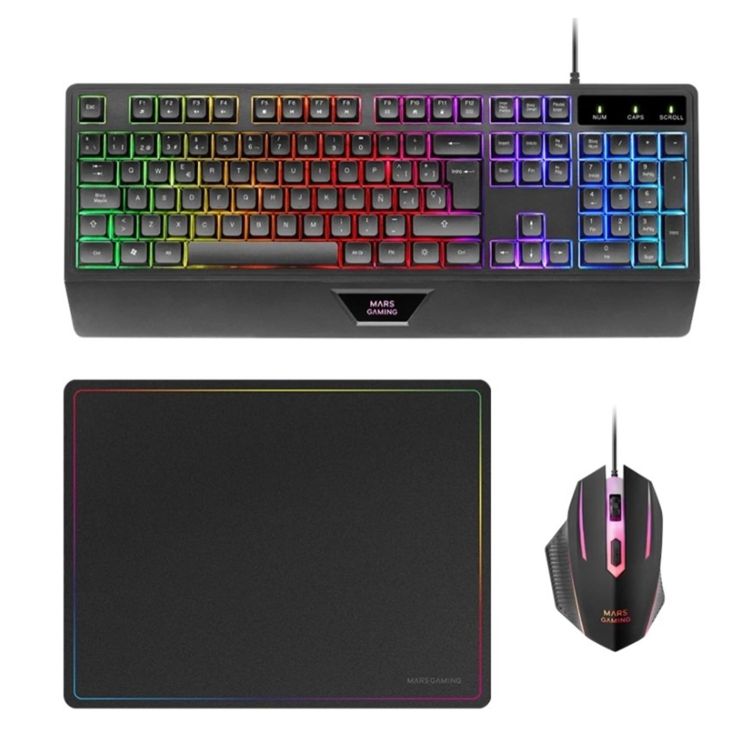 TECLADO+RATON+ALFOMBRILLA MARS GAMING