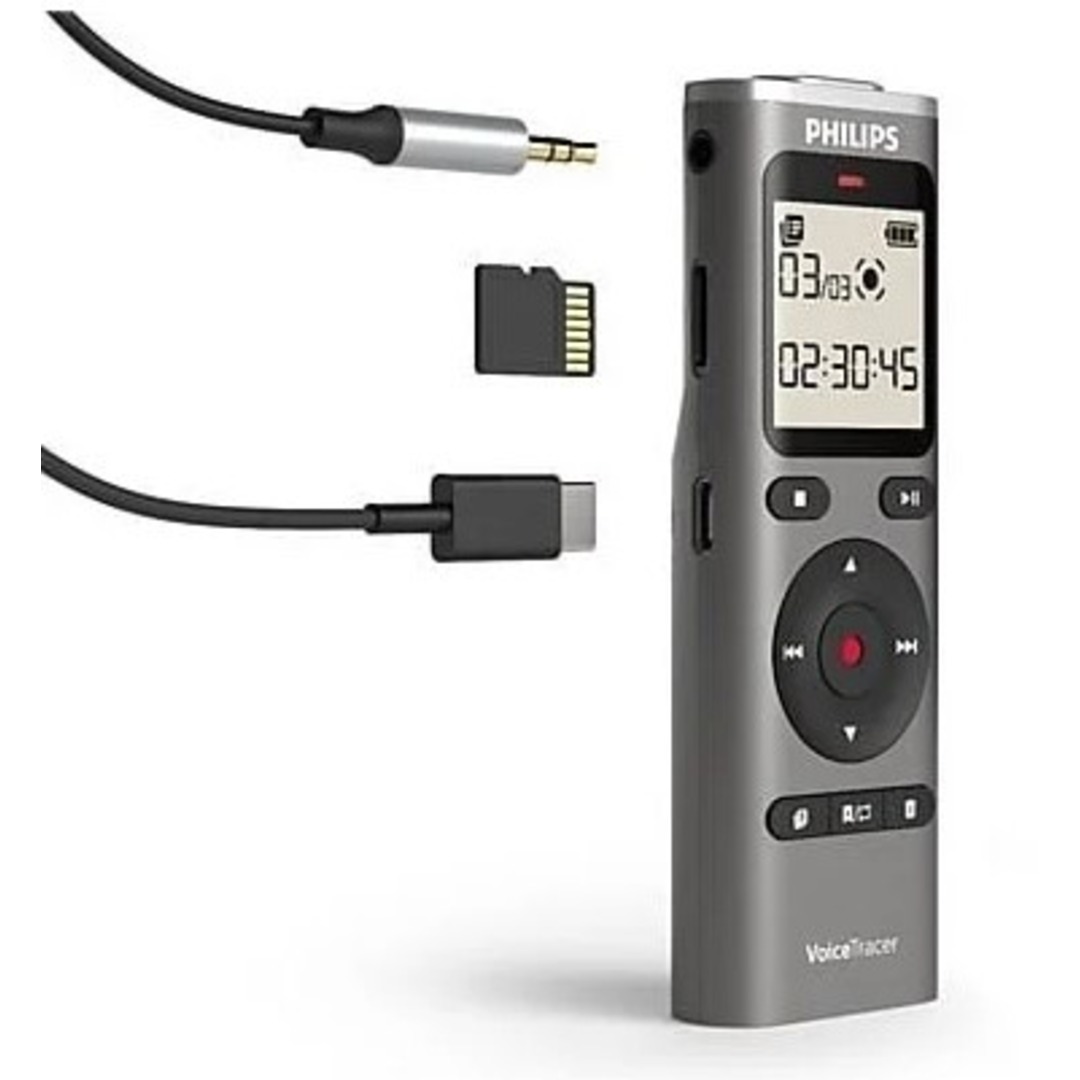 GRABADORA VOZ PHILIPS DVT1170 AUDIO DIG 8GB 360º