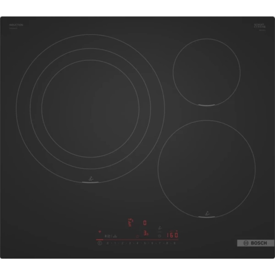 ENCIM. BOSCH PID61AHC1E 3F 60CM IND CRISTAL NEGRO
