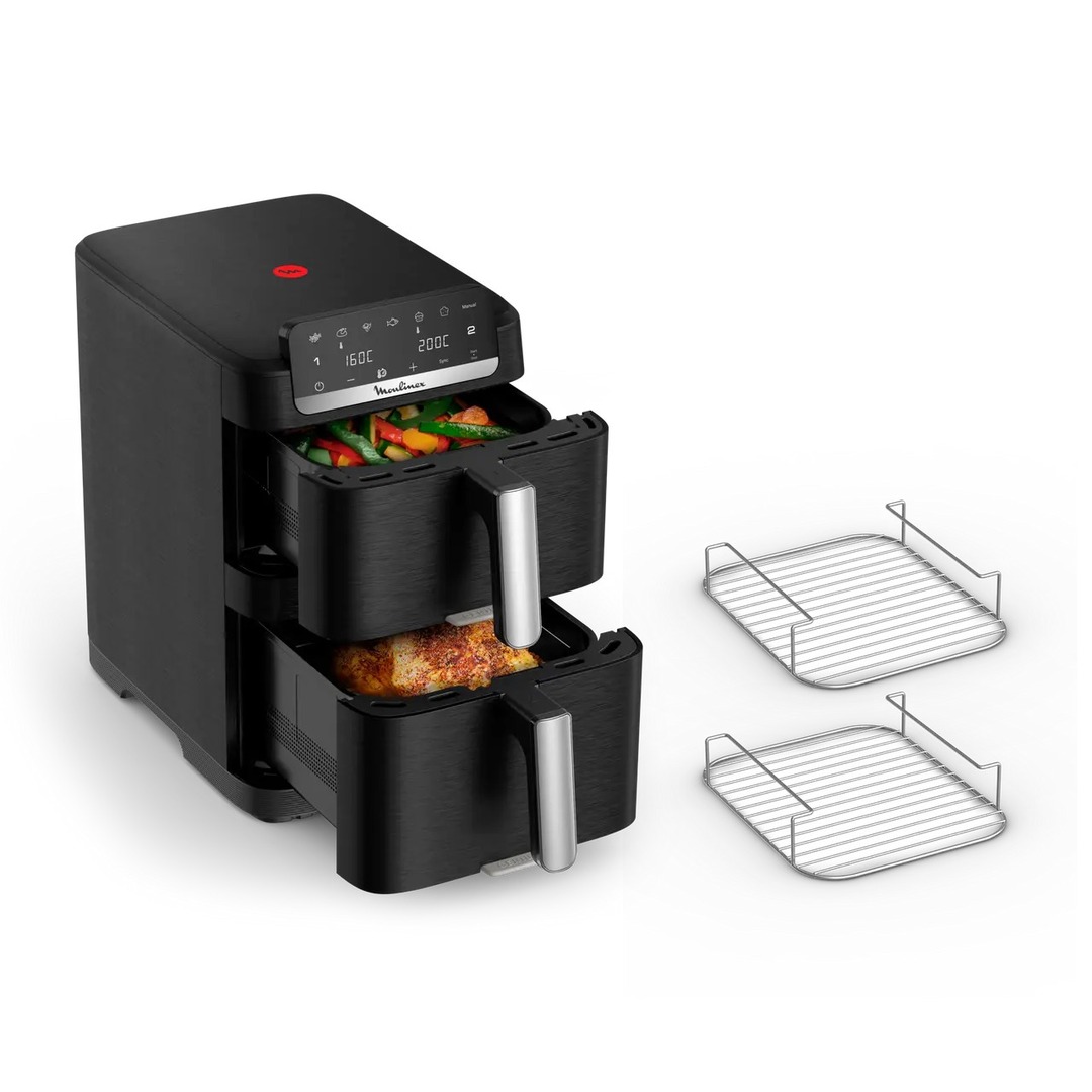 FREIDORA AIRE MOULINEX EZ7568 2700W 10L DOBLE VERT