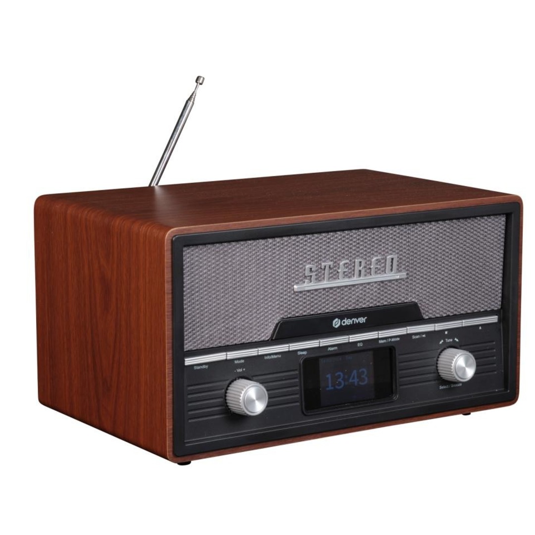 CADENA DENVER MDA-525DW RETRO CD DARK WOOD