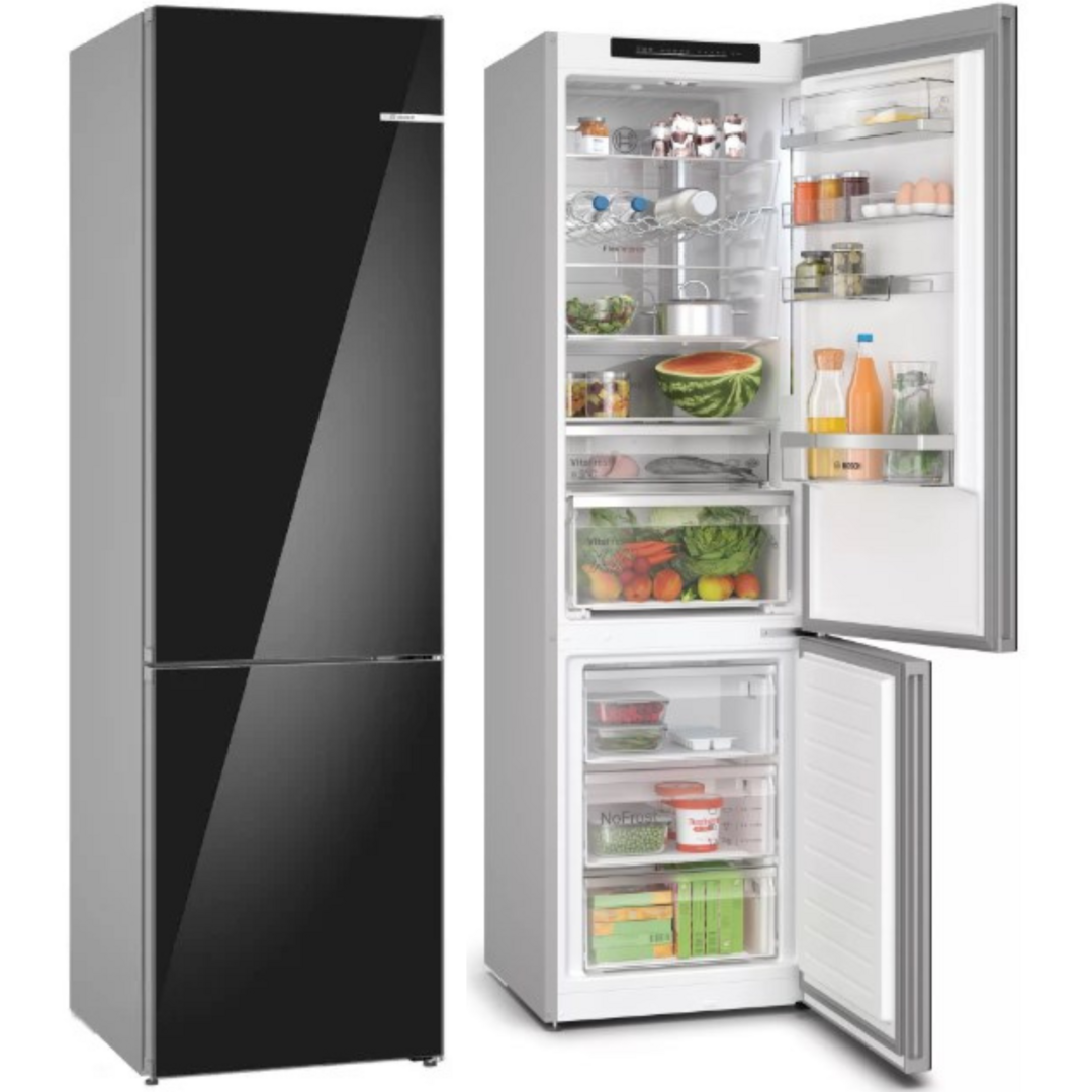 FRICOM. BOSCH KGN39LBCF 203x60 NF CRISTAL NEGRO