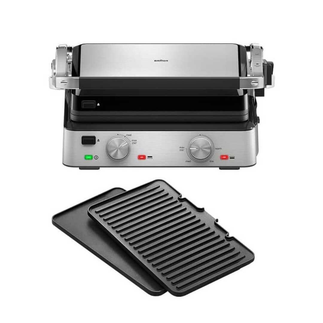 GRILL BRAUN CG7020 INOX 2000W 3EN1 AP.180º 29X23CM