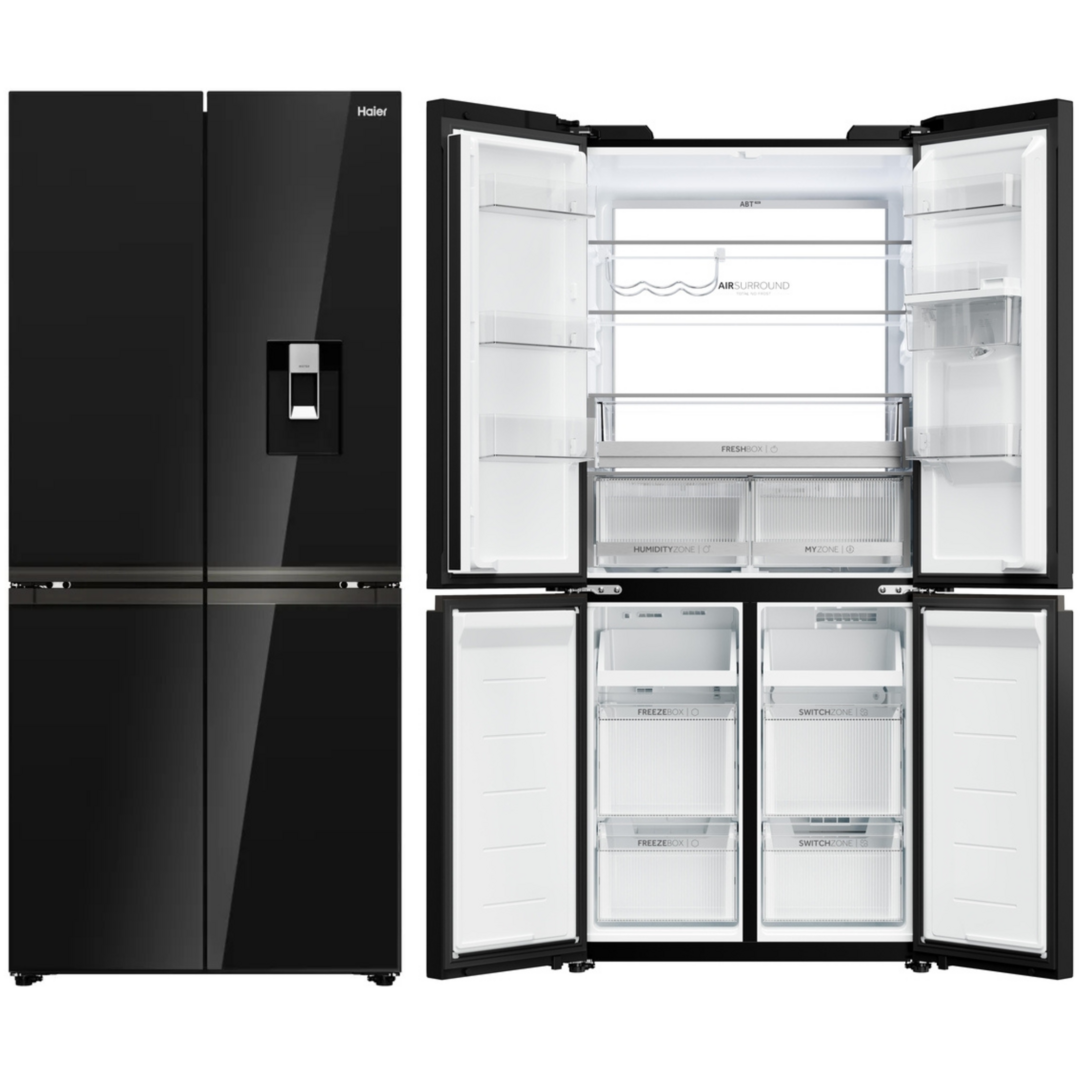 FRI. HAIER HCKR7819DWGB 190x83 4P NF CRISTAL NEGRO