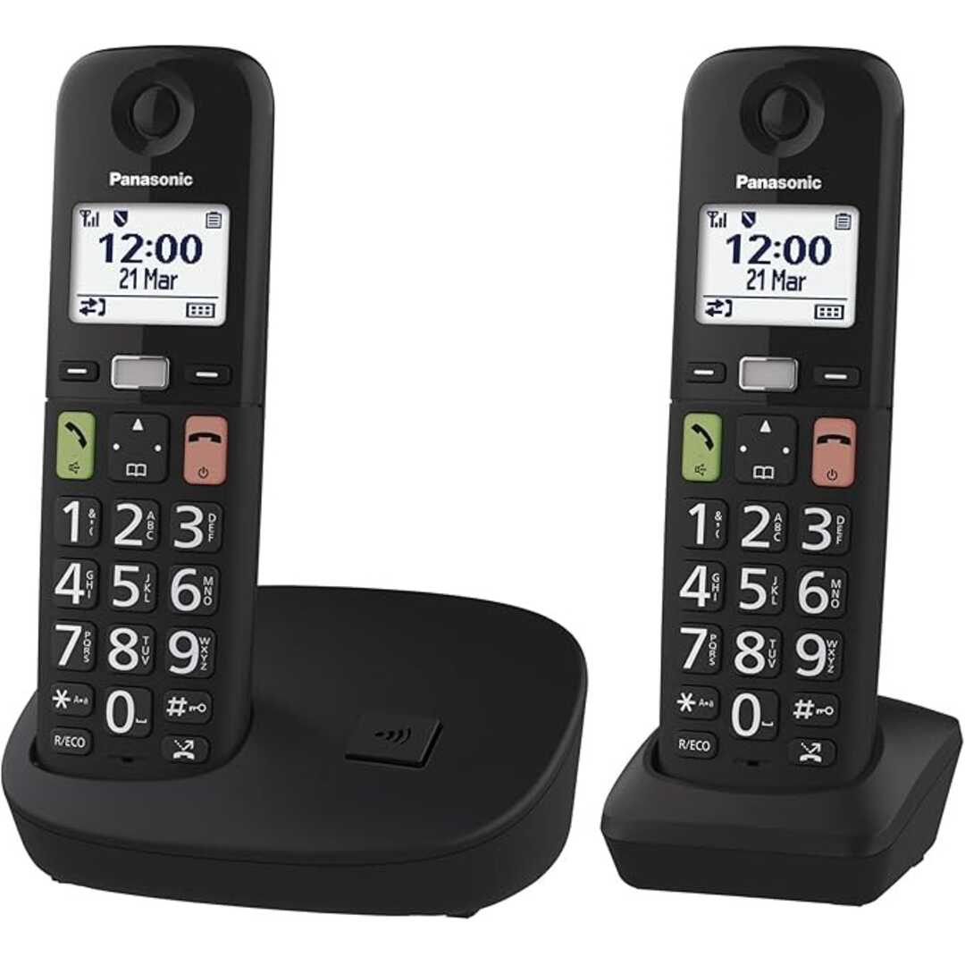 TELEFONO DECT PANASONIC KX-TGU112EXB DUO NEGRO