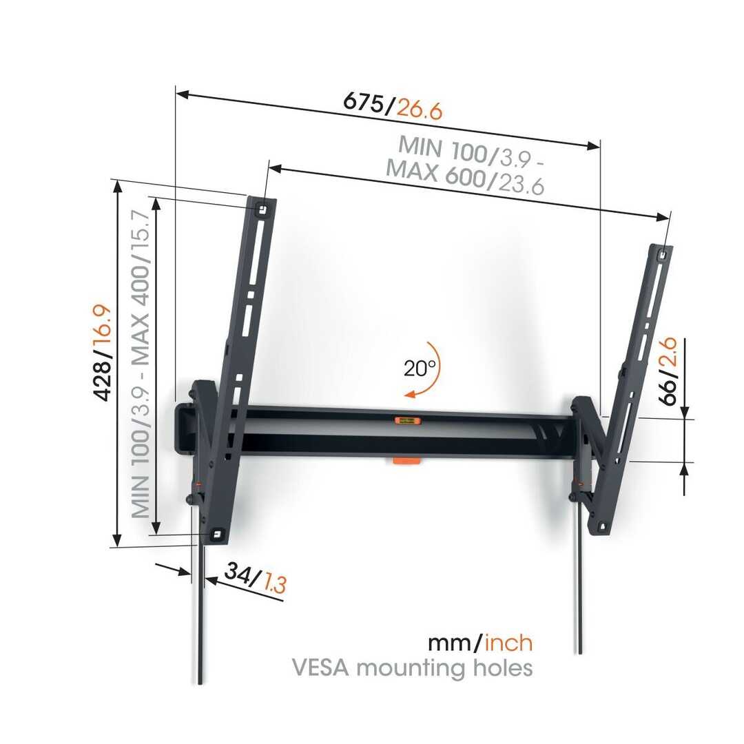 SOPORTE TV VOGEL S TVM 3613 TILT LARGE WALL MOUNT