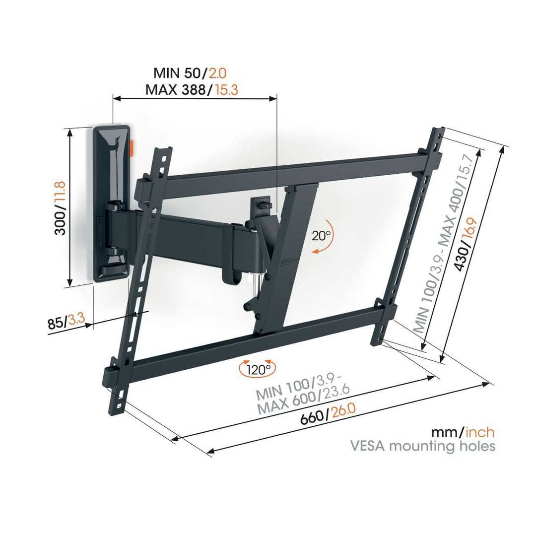 SOPORTE TV VOGEL S TVM 3623 FULL MOTION LARGE WALL