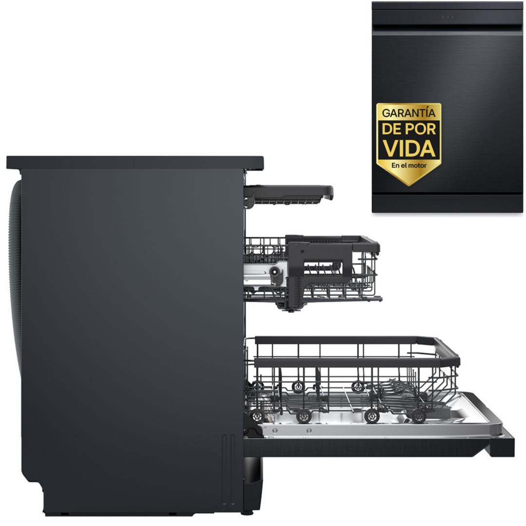 LVJ. LG DF375HMS 9P QUADWASH 3ªB 41DB NEGRO G
