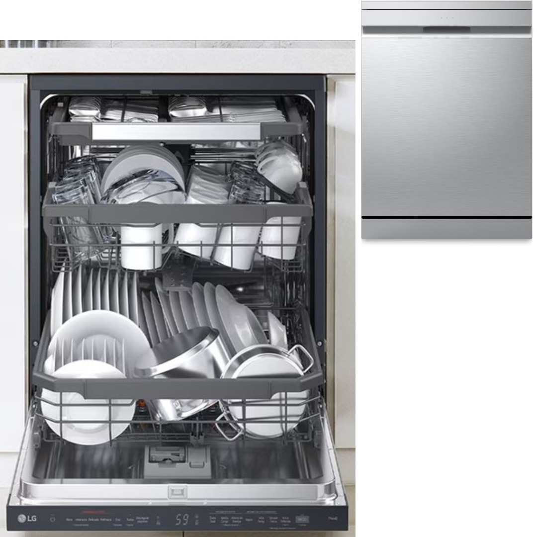LVJ. LG DF375HVS 3ºB 6P 60CM QUADWASH INOX