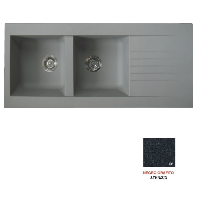 Fregadero STKE ESENCIA 2C1E NEGRO LINK link