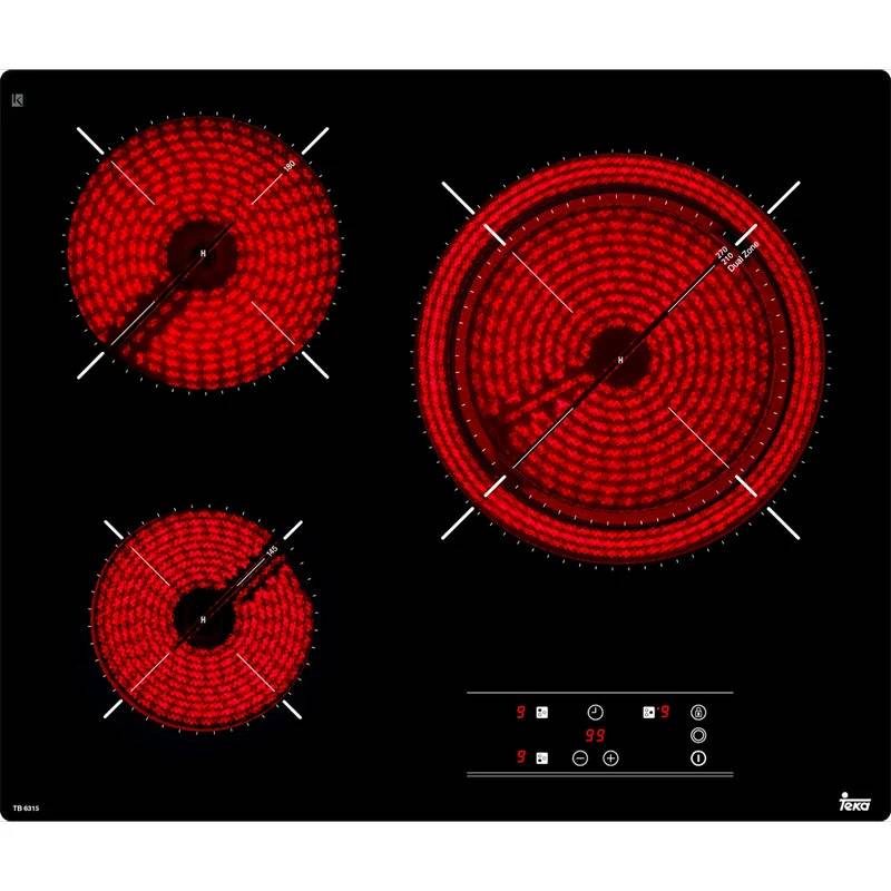 Teka TB 6315 Placa Vitrocerámica 3 Zonas Negro 3