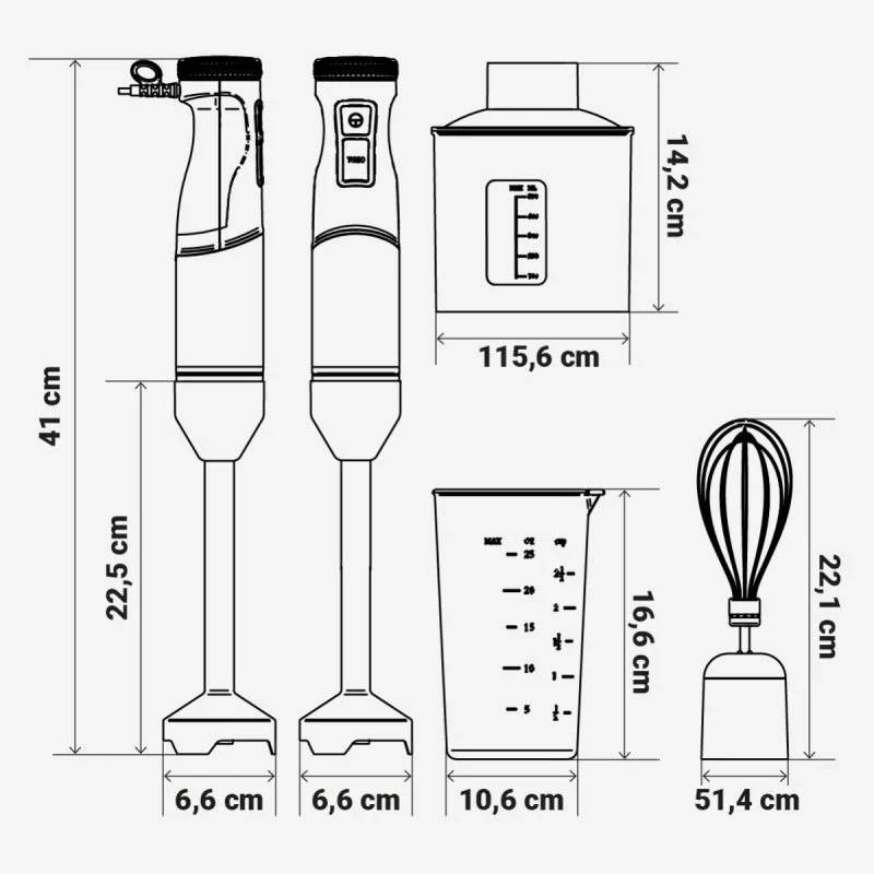 Universal Blue Twisty Total 7230xl Batidora De Man 8