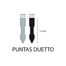 PUNTAS RIGIDAS DUETTO H.50 -3000 u-