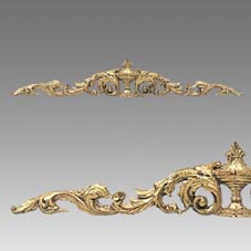 COPETE MADERA ORO, 70 cm