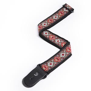 CORREA GUITARRA - PLANETWAVES JAQUARD DESIGN RED 50J01