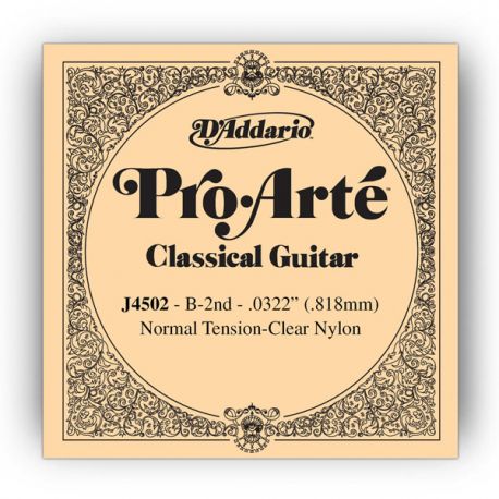 CUERDA GUITARRA CLASICA - D´ADDARIO 2ª  TENSION MEDIA J4502
